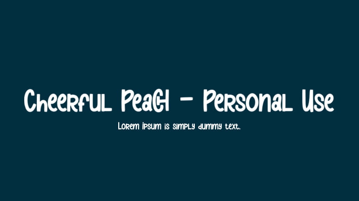 Cheerful Peach - Personal Use Font