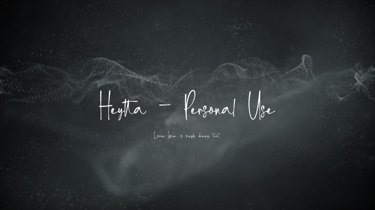 Heytta - Personal Use Font