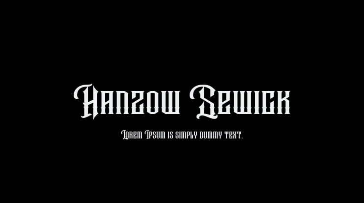Hanzow Sewick Font