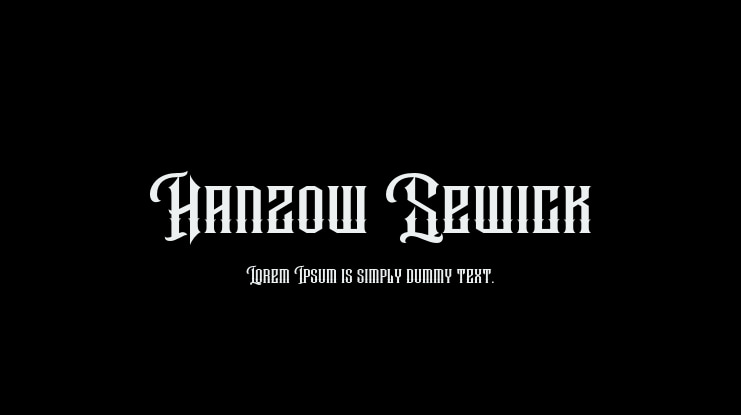 Hanzow Sewick Font
