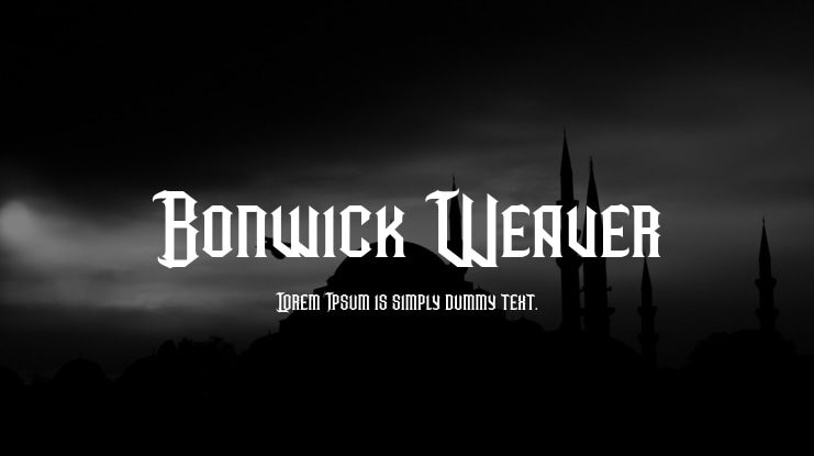 Bonwick Weaver Font