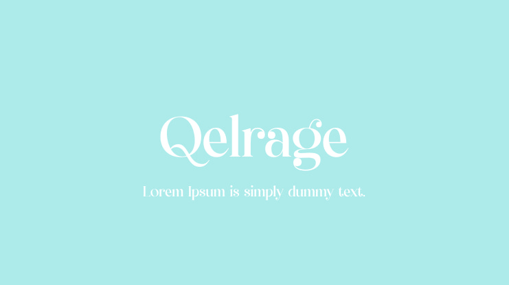Qelrage Font