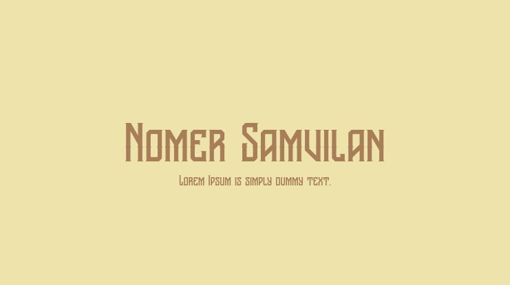 Nomer Samvilan Font
