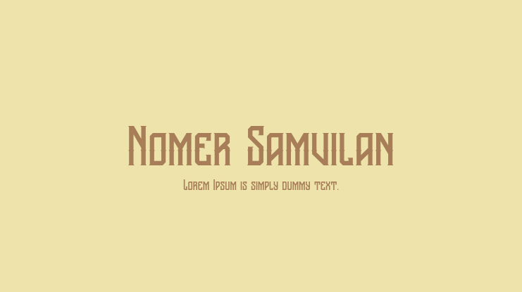 Nomer Samvilan Font