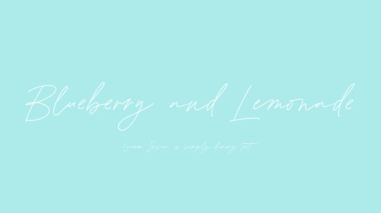 Blueberry and Lemonade Font