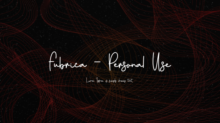Fubrica - Personal Use Font