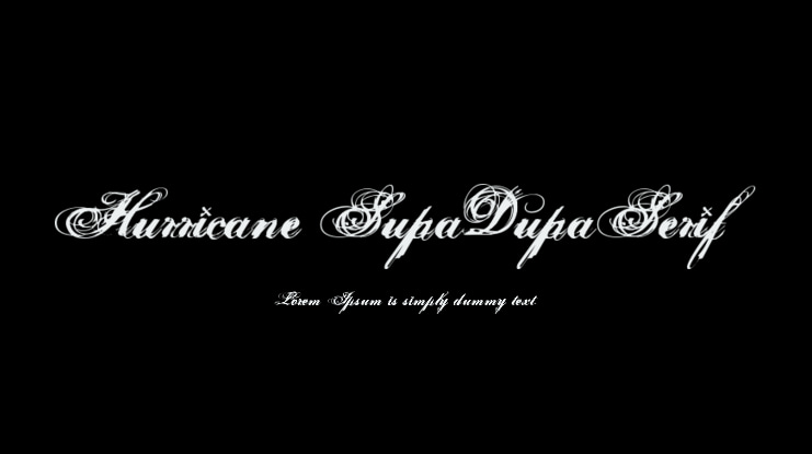 Hurricane SupaDupaSerif Font