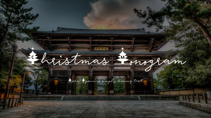 Christmas Monogram Font Family