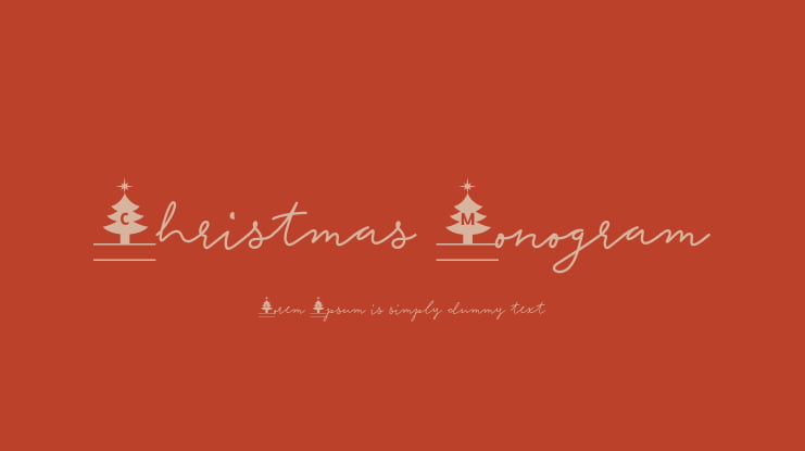 Christmas Monogram Font Family