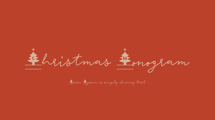 Christmas Monogram Font Family