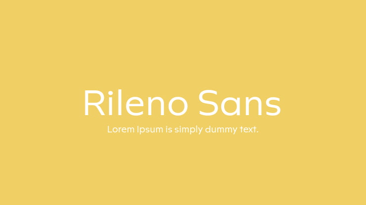 Rileno Sans Font Family