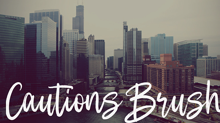 Cautions Brush Font