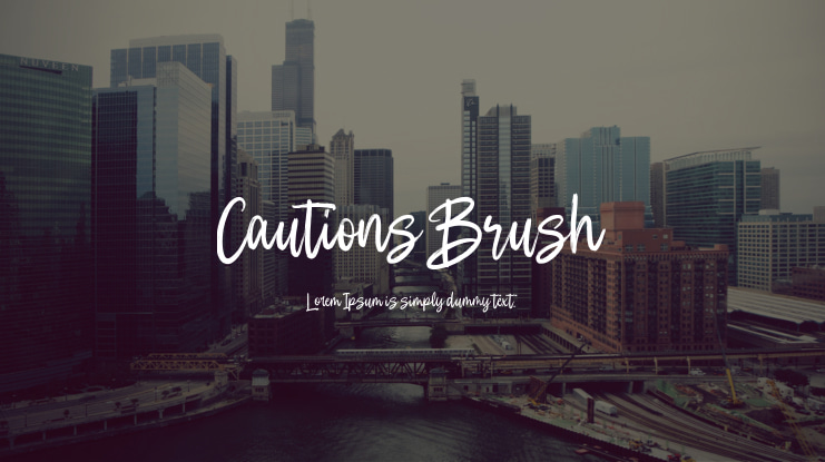 Cautions Brush Font
