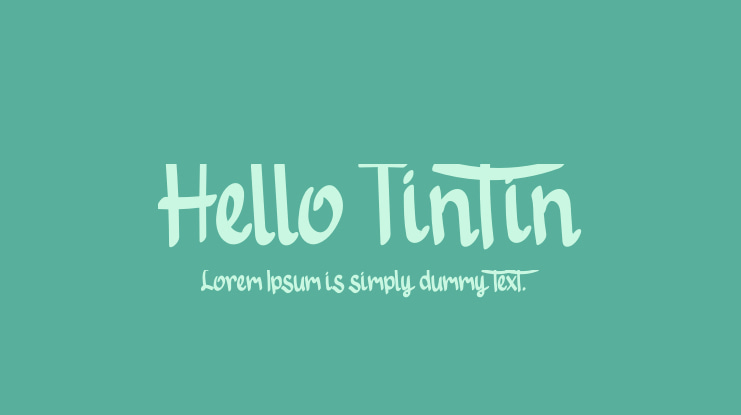 Hello Tintin Font