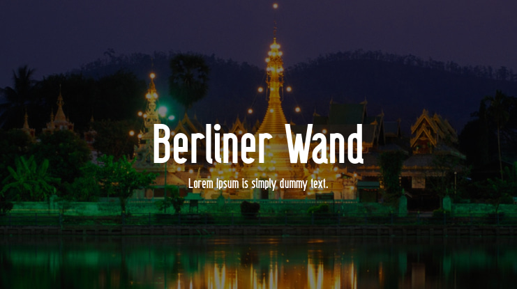 Berliner Wand Font