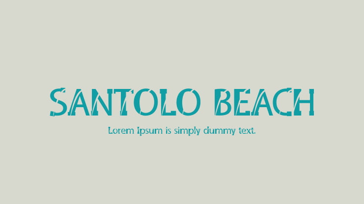 SANTOLO BEACH Font