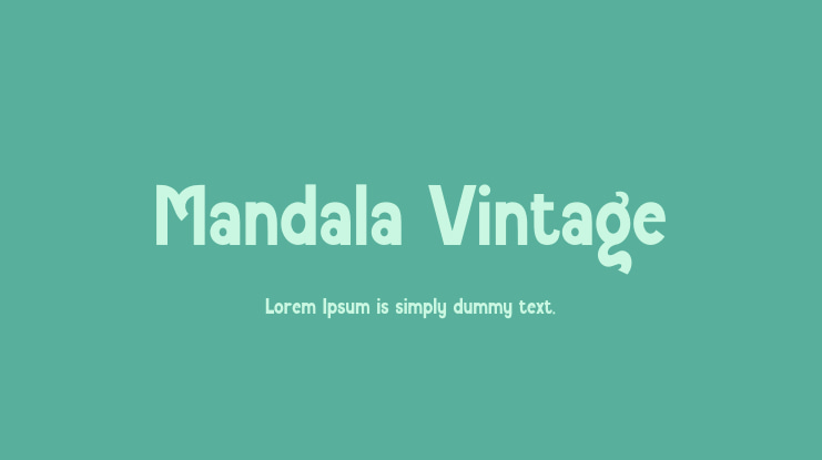 Mandala Vintage Font