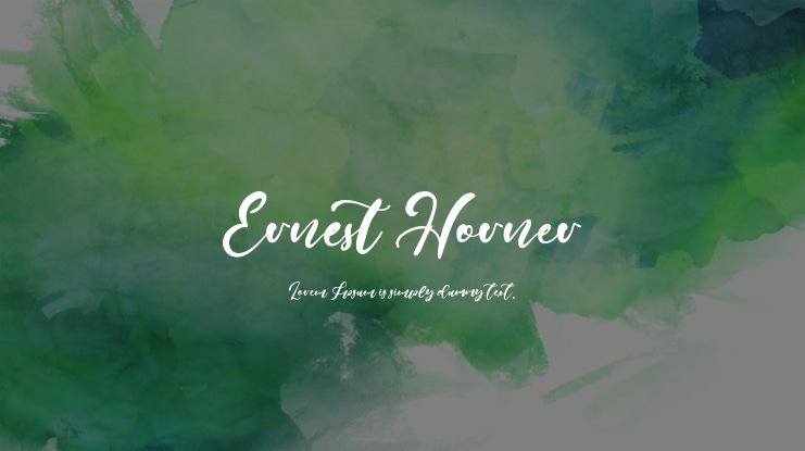 Ernest Horner Font