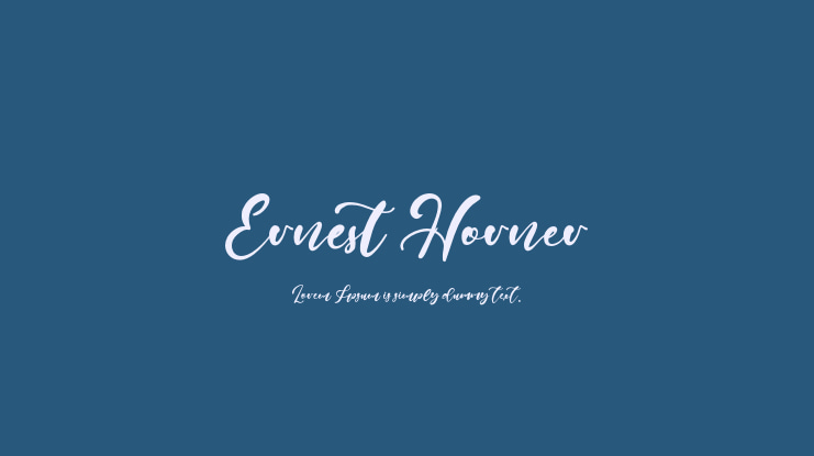Ernest Horner Font