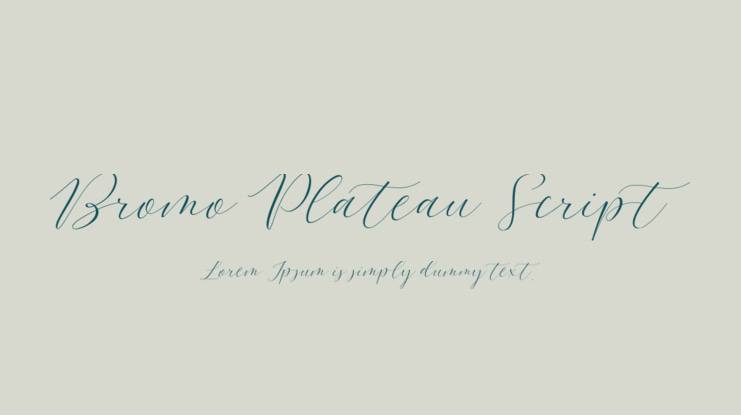 Bromo Plateau Script Font