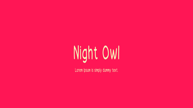 Night Owl Font