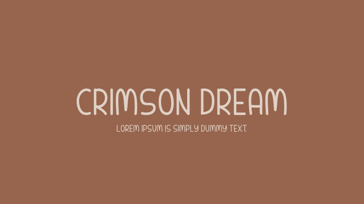Crimson Dream Font