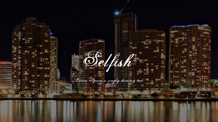 Selfish Font