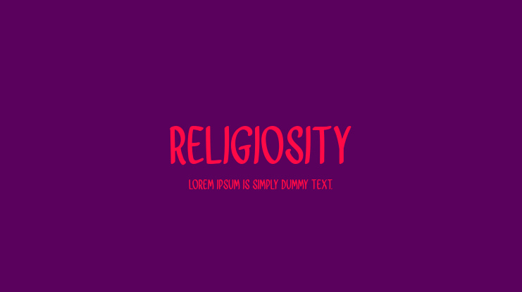Religiosity Font