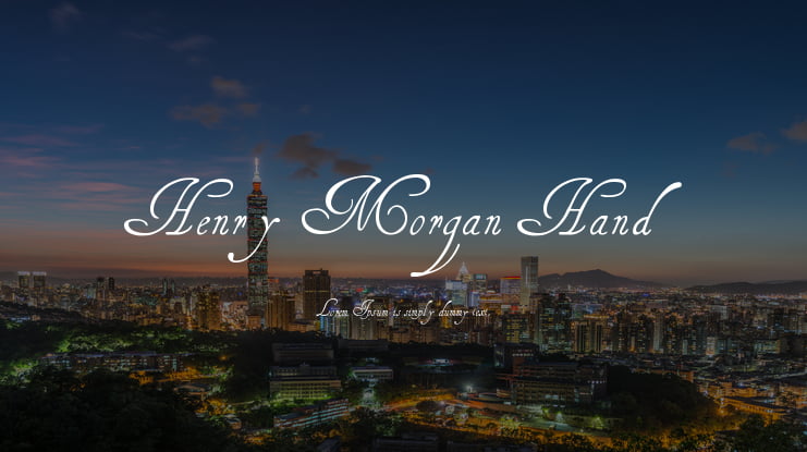 Henry Morgan Hand Font