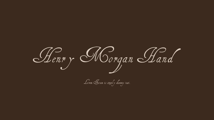 Henry Morgan Hand Font