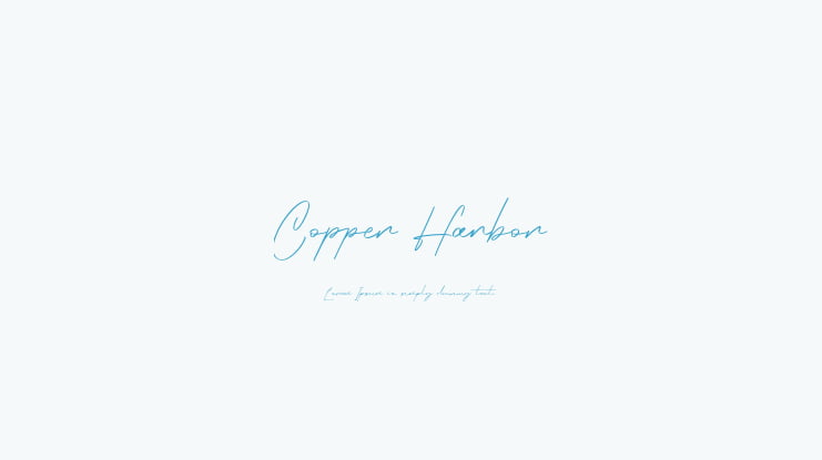 Copper Harbor Font