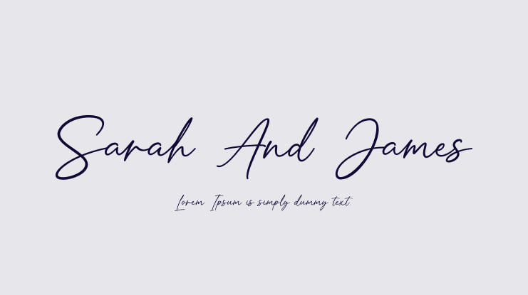 Sarah And James Font
