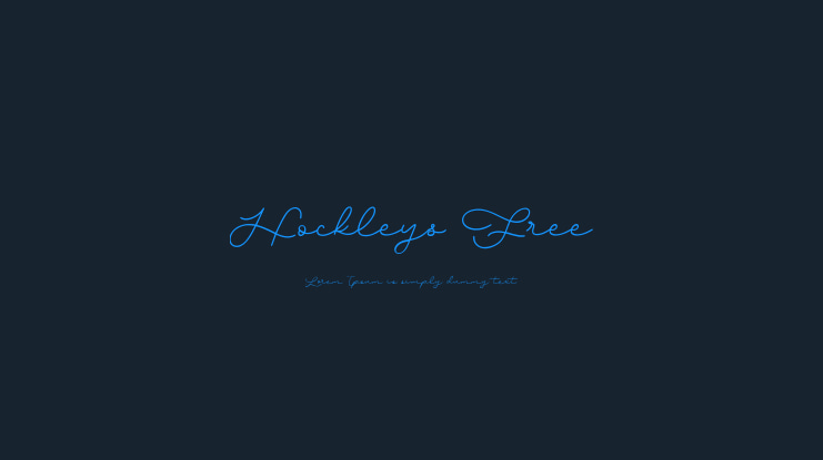 Hockleys Free Font