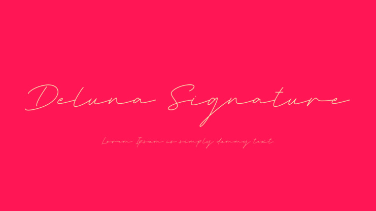 Deluna Signature Font