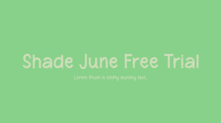 Shade June Free Trial Font