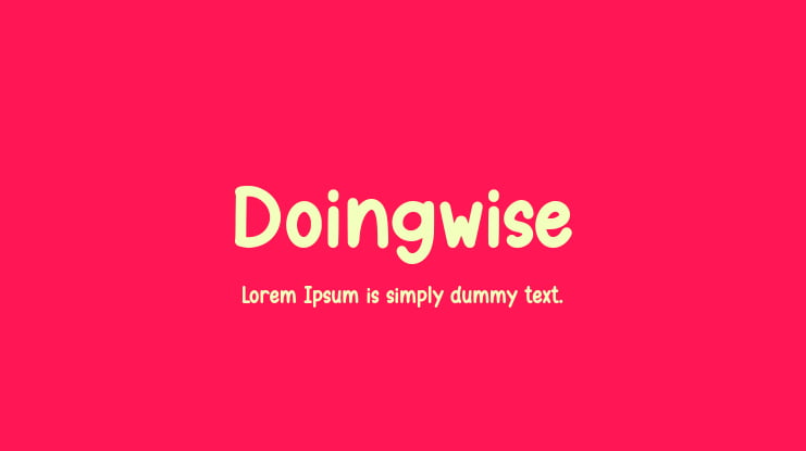 Doingwise Font
