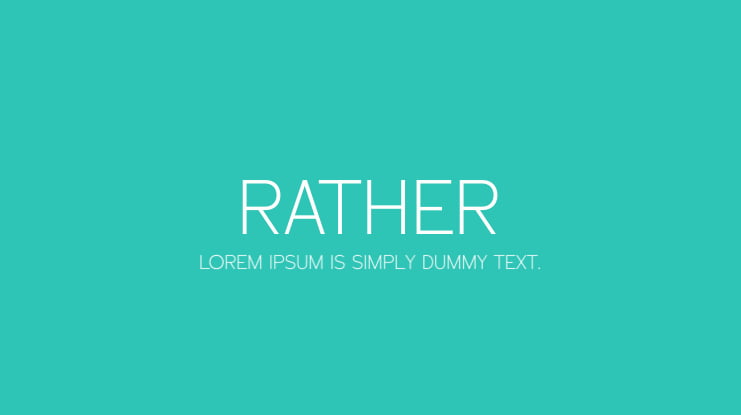 RATHER Font