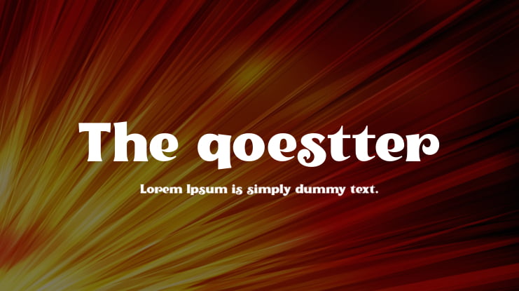 The qoestter Font