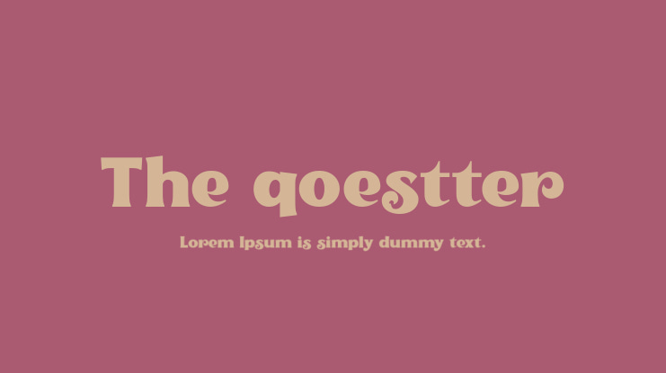 The qoestter Font
