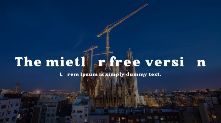 The mietlor free version Font