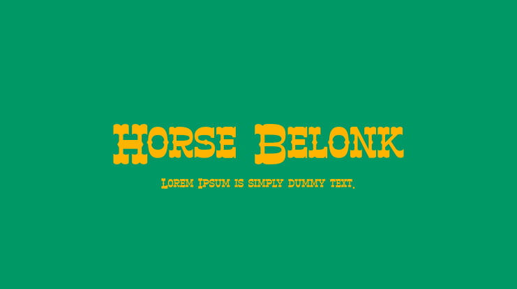 Horse Belonk Font