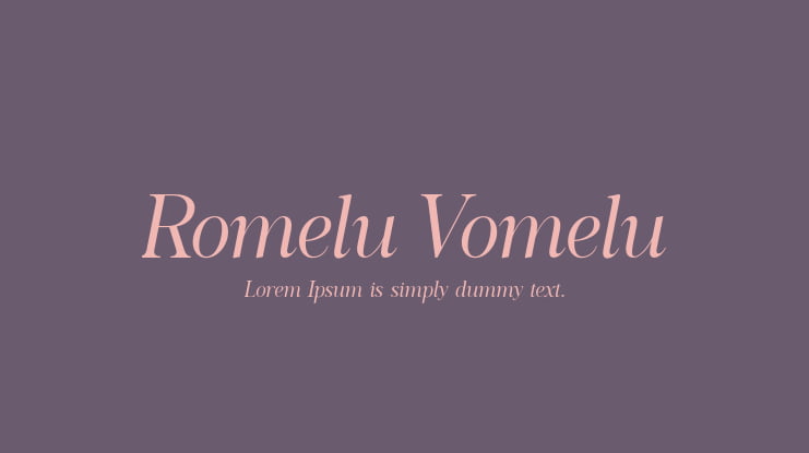 Romelu Vomelu Font