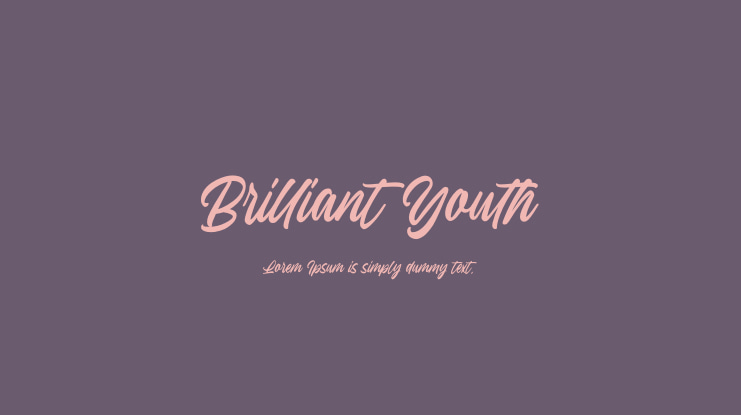 Brilliant Youth Font