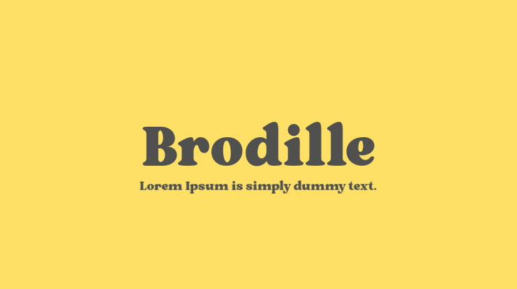 Brodille Font