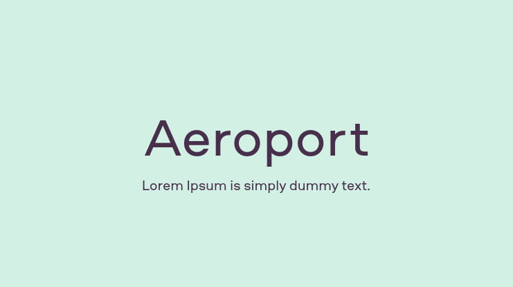 Aeroport Font Family