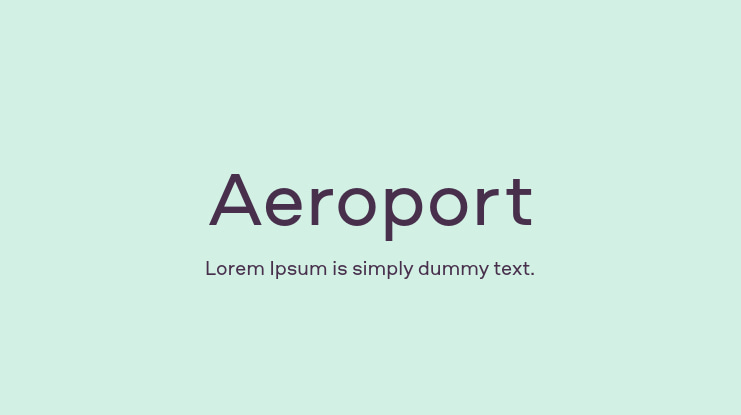 Aeroport Font Family