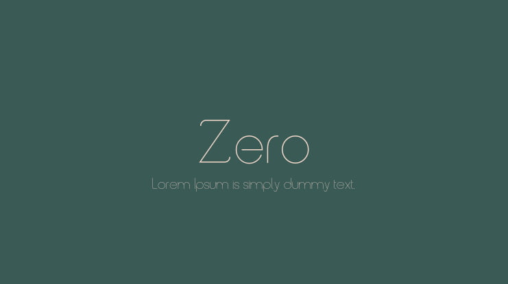 Zero Font