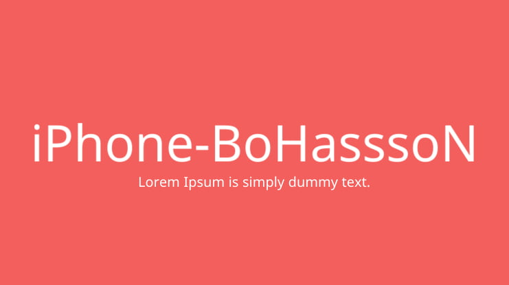 iPhone-BoHasssoN Font