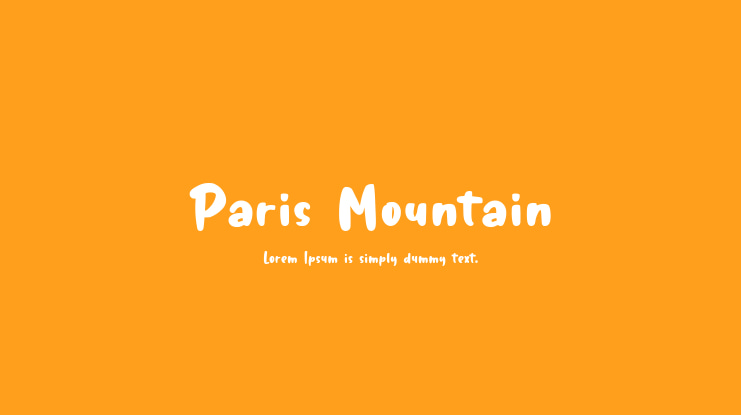 Paris Mountain Font