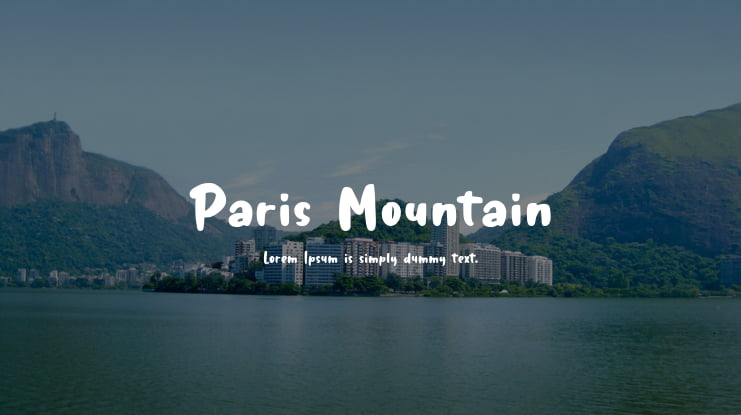 Paris Mountain Font